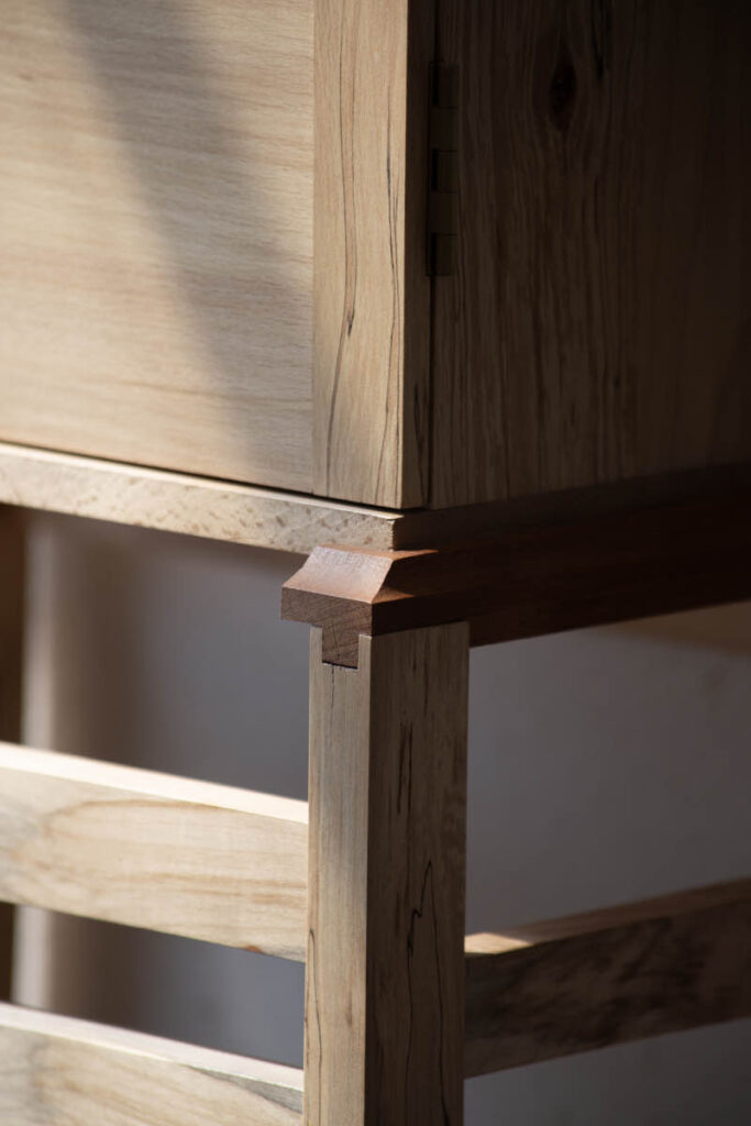 custom wood cabinet details