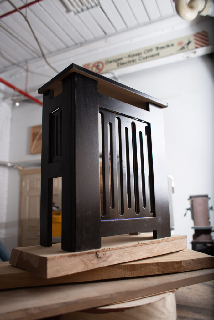 black custom radiator cover