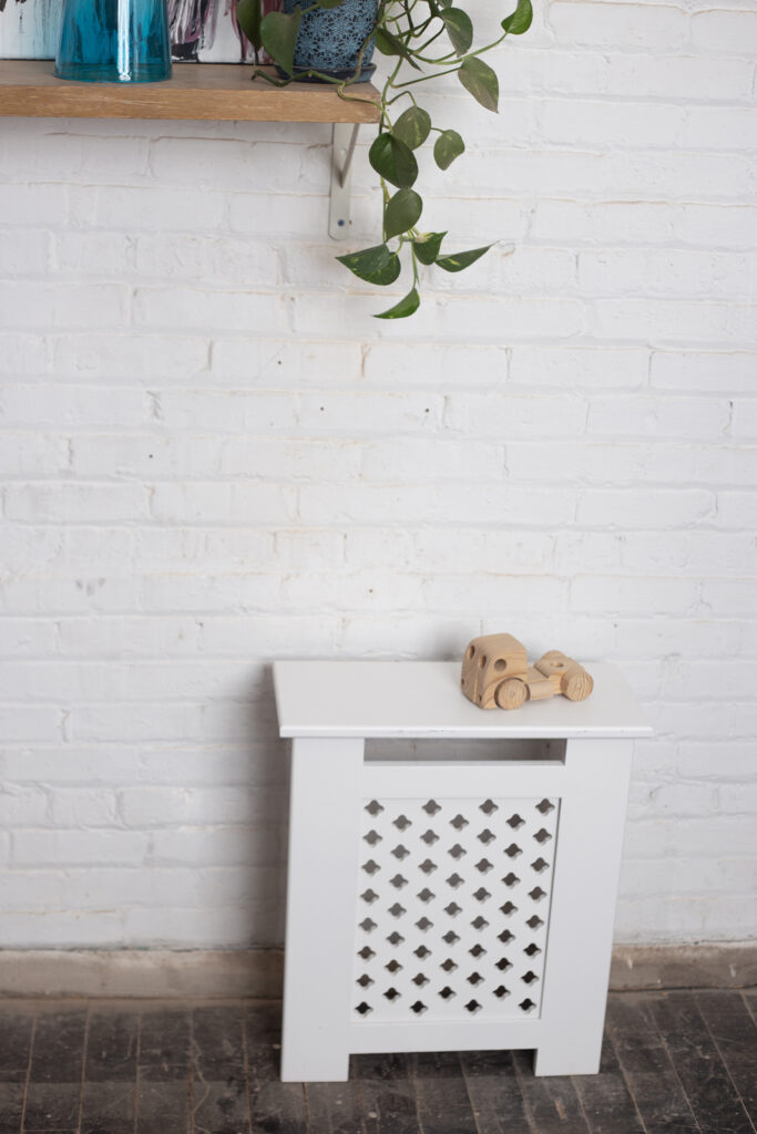 white radiator cover