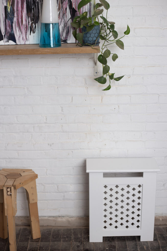 white radiator cover