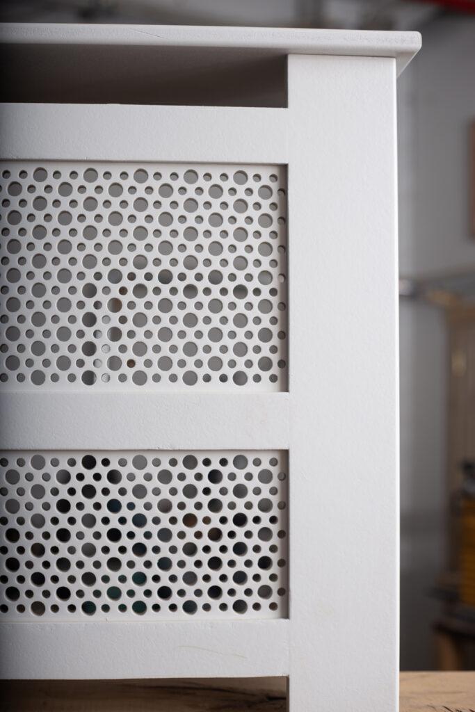 white radiator cover