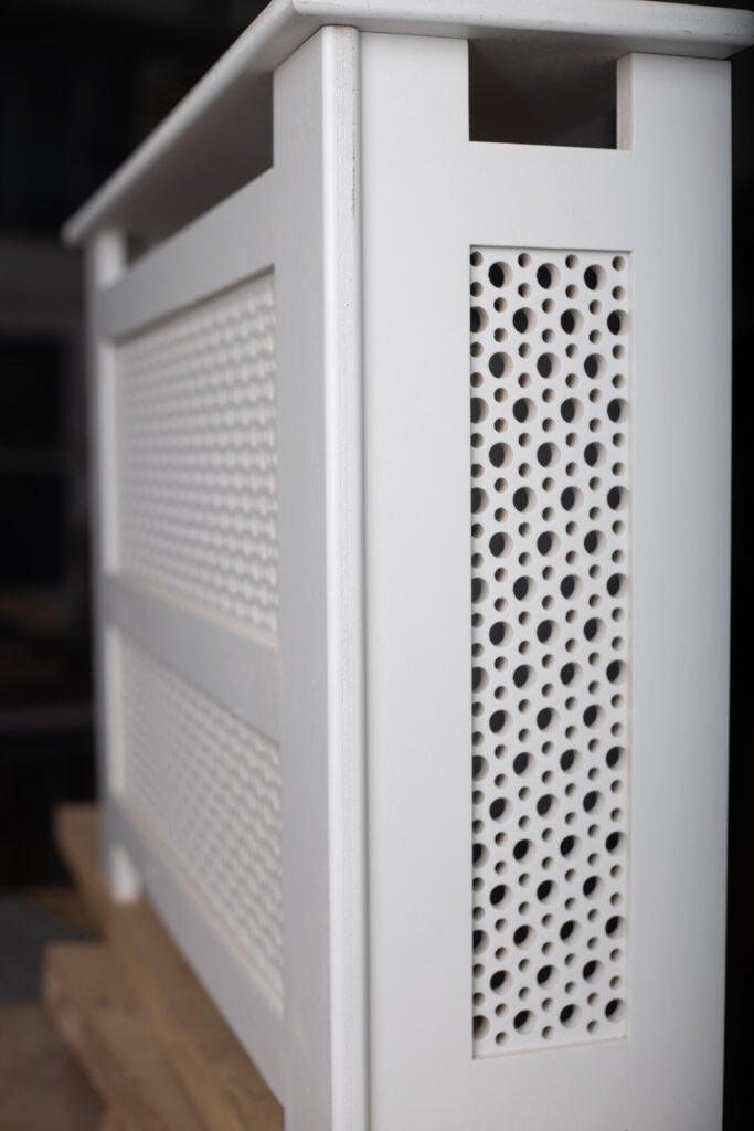 white radiator cover