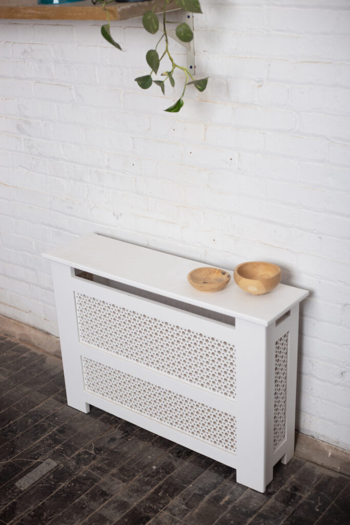 white radiator cover