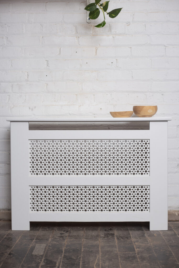 white radiator cover