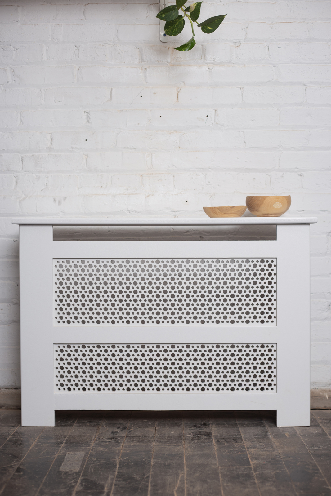 white radiator cover
