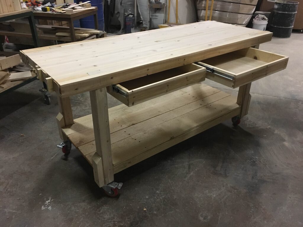 custom woodworking bench