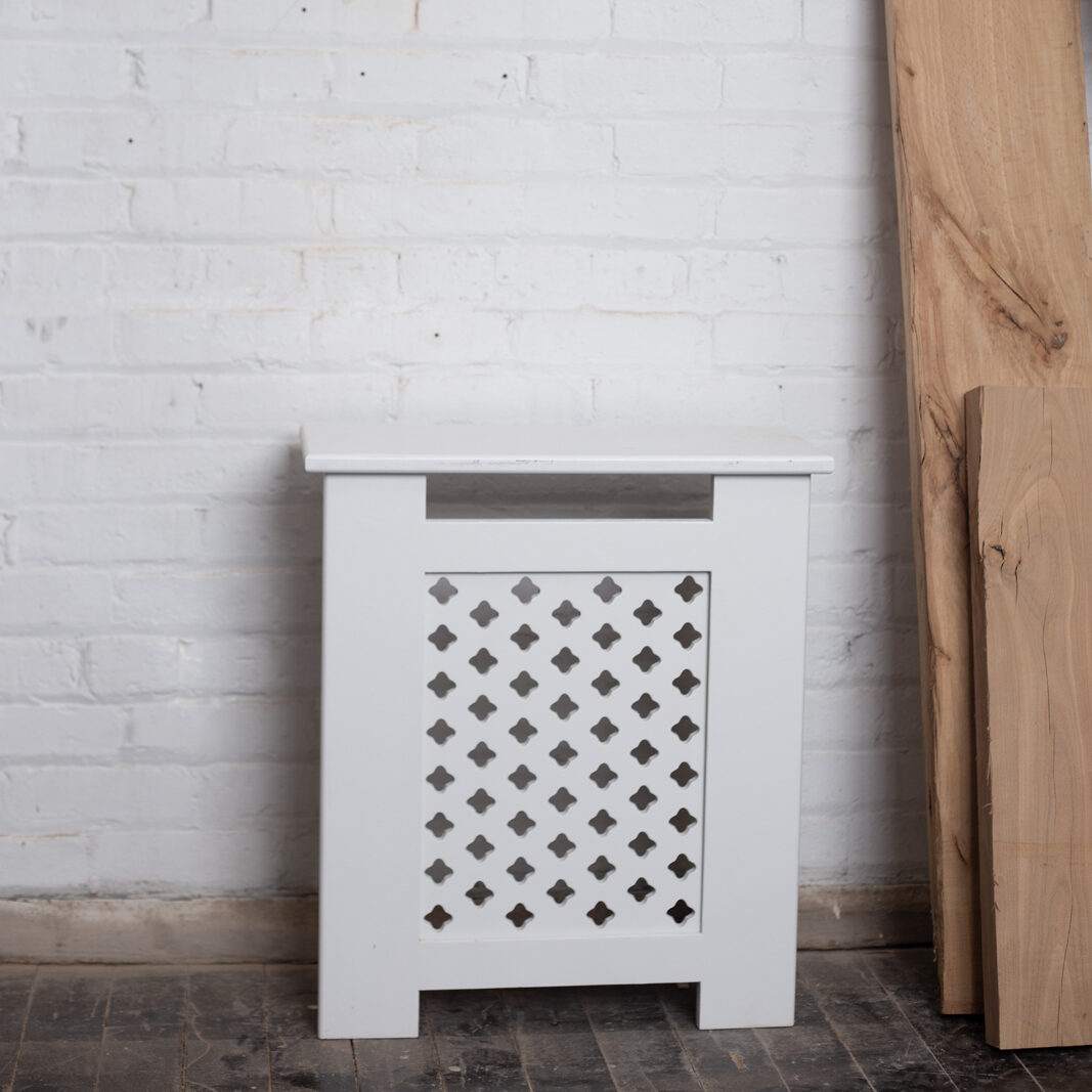 white radiator cover